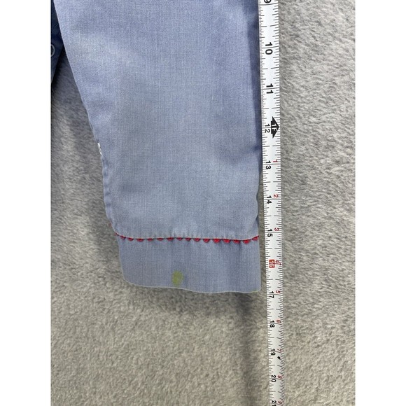 Thomas Baby Girl's Coverall Large Vintage Blue Lamb Patch Snap Button bottom - Picture 7 of 14